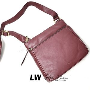 Fossil Corey Cabernet Leather Crossbody